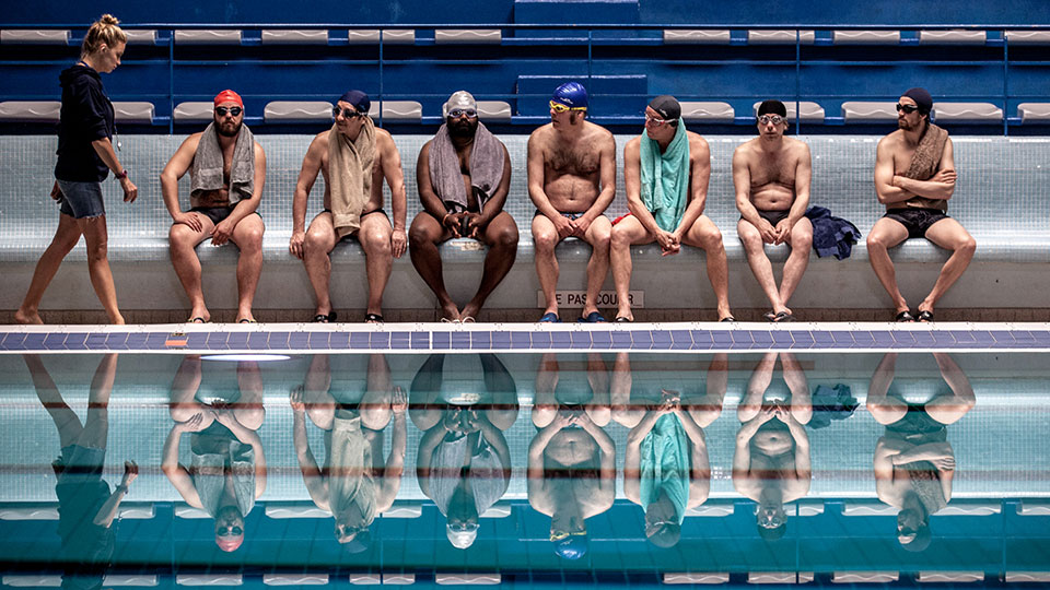 Bertrand (Mathieu Amalric,-2.v.r.) und seine Synchronschwimm-Truppe